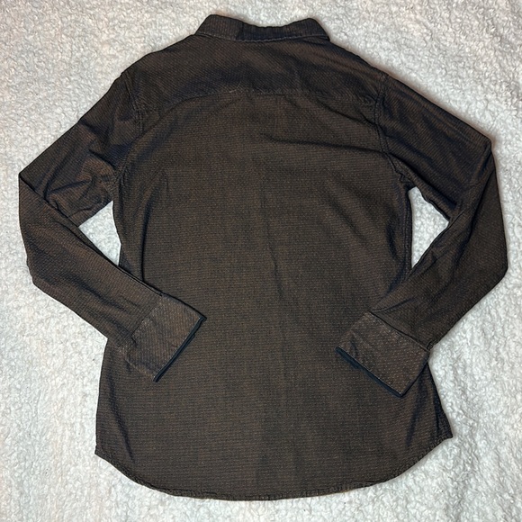 J.B HOLT | Brown Printed Button Up Shirt - Picture 3 of 5